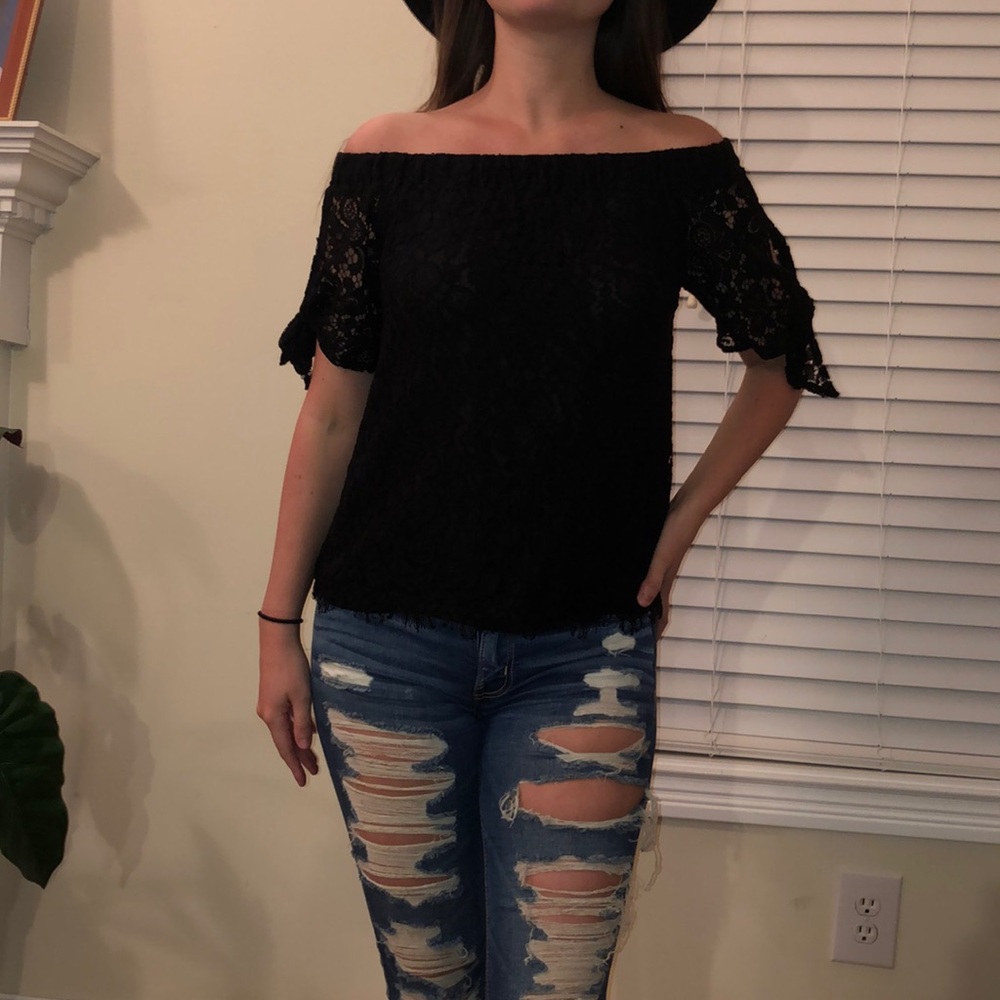 Off Shoulder Lace Blouse